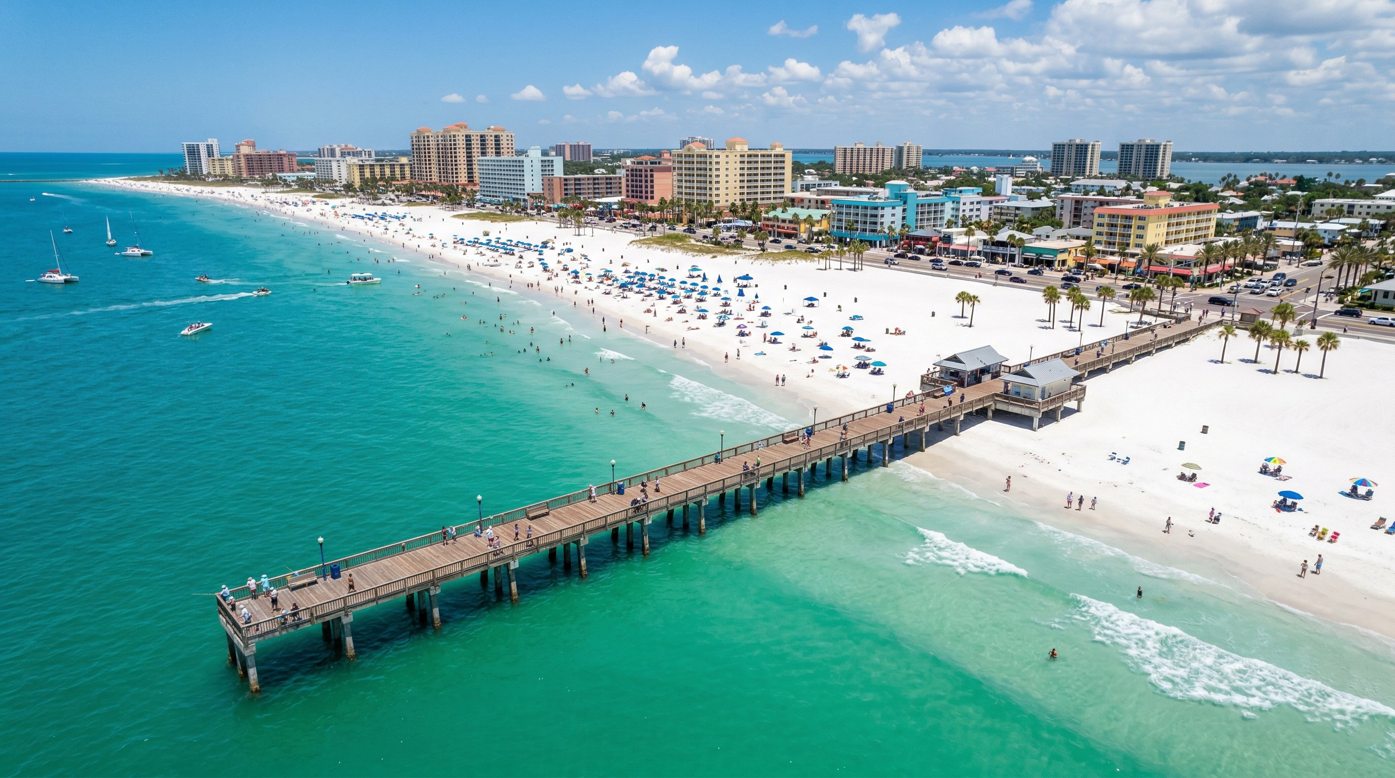 Clearwater skyline and waterfront at sunrise, representing local business visibility on Google Maps