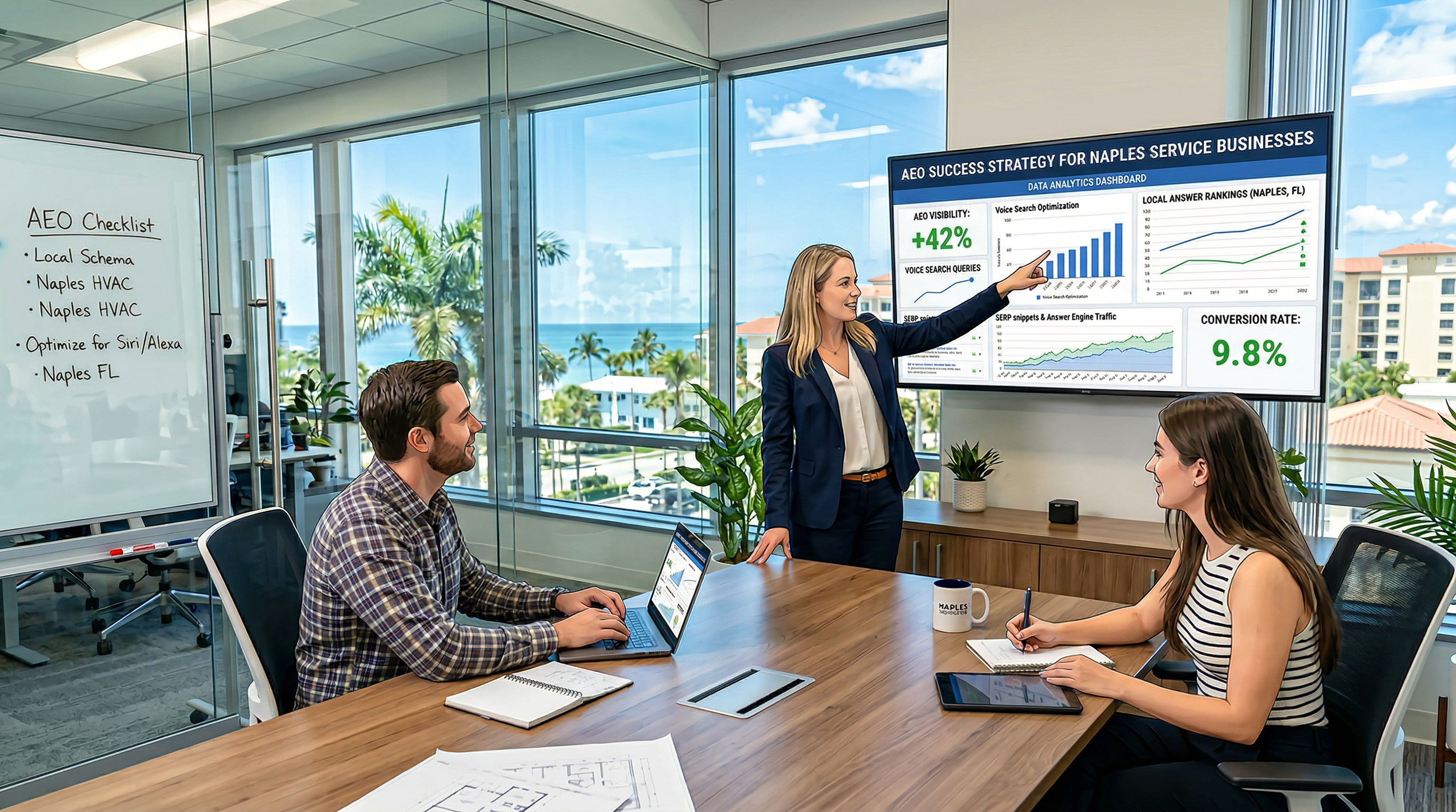 Naples FL Fifth Avenue South and Pelican Bay luxury businesses benefiting from AEO answer engine optimization