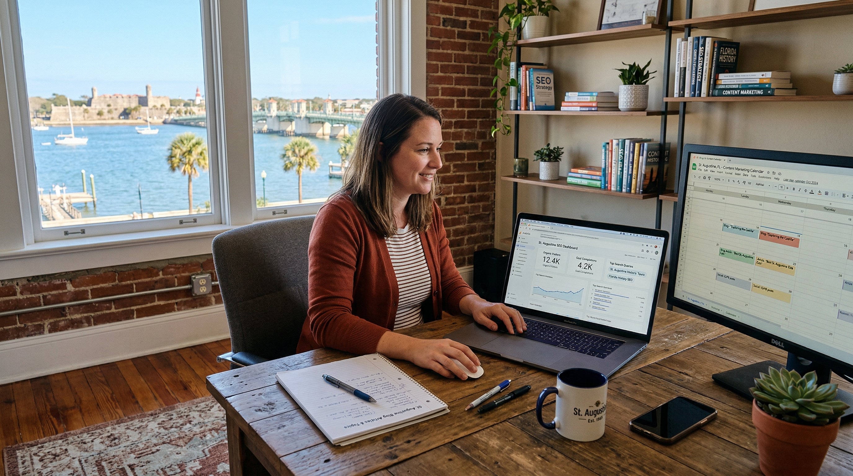 St. Augustine Florida tourism downtown representing local content marketing and SEO strategy