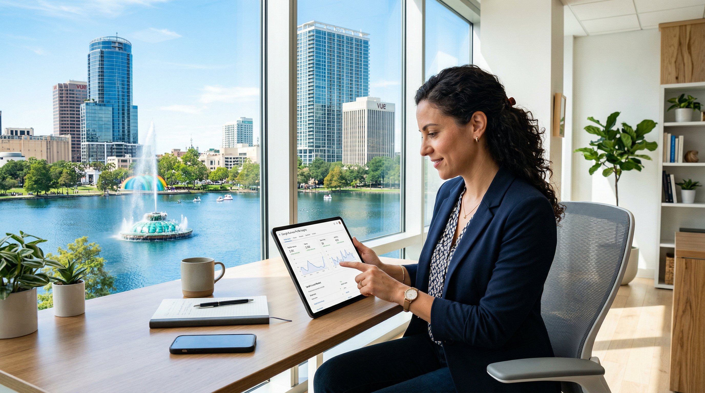 Business owner optimizing Google Business Profile in Orlando, Florida