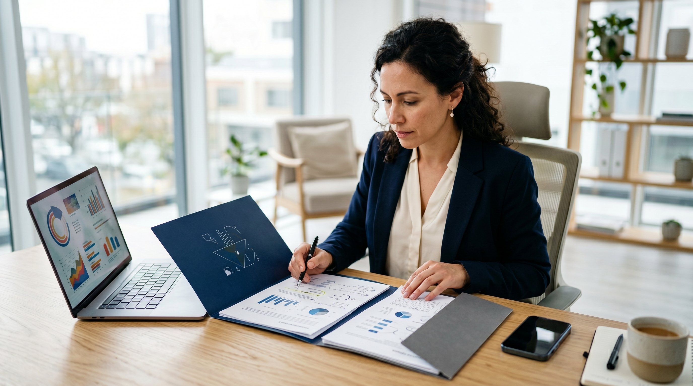 A small business owner comparing marketing proposals from an agency and a freelancer